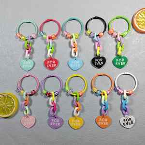 Keychain Pendant Alloy Double-sided Text Tag <b>Small</b> <b>Bag</b> Charm Phone case Decoration Key Ring - Product Image 2