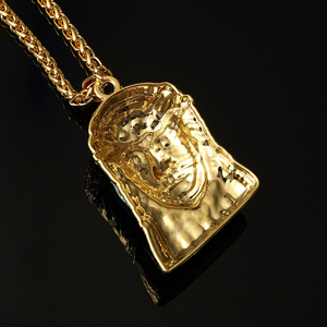 Joacii hombres helado Hiphop de Jesús la religión aleación de cobre Avatar cara sonriente collar con Gioielli Da Donna - Product Image 3