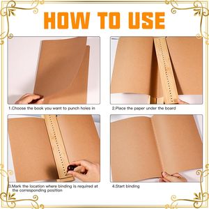 Strumenti Portatili per Rilegatura Libri, Culla per Rilegatura in Bambù con Punzone, Kit per Rilegatura Libri Fai-da-Te - Product Image 6