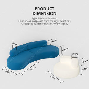Tanzuo Unisofa chambre dans une boîte extérieure emballée pliée pliée places pliées courbé <span class=keywords><strong>magique</strong></span> chine étage coin Compression canapé - Product Image 2