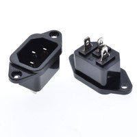 Prise d'extension industrielle femelle IEC320-C13, connecteur électrique à clipser, entièrement en cuivre, ABS, 10A, homologué CE ROHS, noir, 250V