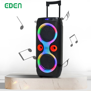 Nouveau double <span class=keywords><strong>chariot</strong></span> <span class=keywords><strong>de</strong></span> 10 pouces grande puissance 120W Subwoofer karaoké actif en plein air sans fil Portable fête Audio <span class=keywords><strong>plage</strong></span> haut-parleurs - Product Image 1