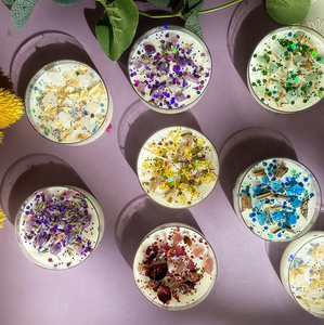 Gekleurde Pailletten Kristalstenen Geurkaars Huisparfum Geurende Groothandel Biologische Sojawas Kristal Geurkaars - Product Image 3