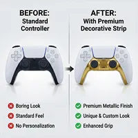 Bande décorative de remplacement pour manette PS5, accessoires de réparation pour la manette de jeu PlayStation 5