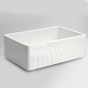 <span class=keywords><strong>Lavello</strong></span> da <span class=keywords><strong>cucina</strong></span> in ceramica bianca stile rustico con frontale a grembiule, a vasca singola, profondo, per cucine di fabbrica - Product Image 3