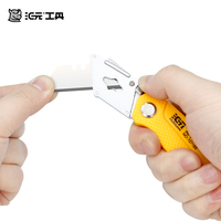 Couteau pliant robuste de qualité industrielle, lame en acier haute teneur en carbone SK5, couteau utilitaire pour électricien, décapage de papier peint, emballage