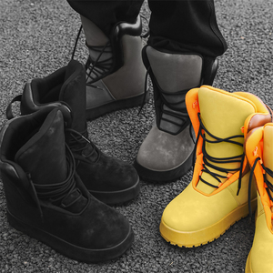 39-44 Dành Cho Người Lớn Chống-Trượt Thoải Mái Ren-up EVA Tòa Sneakers Mềm Thể Thao Bánh Mì Giày Chiều Cao Ánh Sáng Trọng Lượng Bông Cho Tuyết Khởi Động - Product Image 3