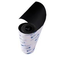 3M Patin de protection plat personnalisable en silicone noir, adhésif double face, antidérapant, pour étanchéité électrique et protection mécanique