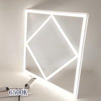 Panneau linéaire à led suspension pour salle à manger deux panneaux plats carrés à led pour l'éclairage de bureau plafonnier rétroéclairage panneau à led