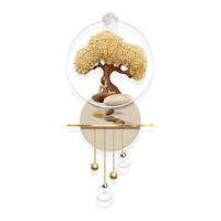 Lampe murale LED 3D de luxe haut de gamme, arbre de la fortune, décoration d'intérieur, peinture murale suspendue avec style Art déco, motif nature morte