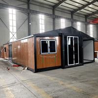 Maison conteneur pliable préfabriquée de 40 pieds, bureau modulaire, 3 chambres, 1 salle de bain