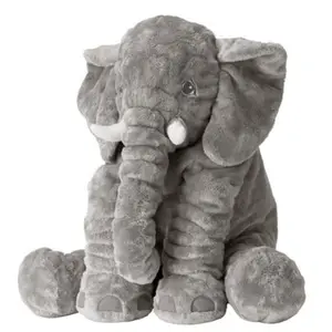 Stuffed Animal Plush Toy Gray Color Extra Extra Large Size Stuffed Animal Doll Gray Big Elephant