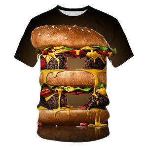 Nuova Maglietta Estiva da Uomo Casual con Stampa 3D a Tema Fast Food: Hamburger, Patatine e Pollo - Product Image 5
