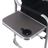 Vente en gros de chaises de camping chaise de réalisateur portable et confortable avec sac de glace et table d'appoint cadre en aluminium pliable