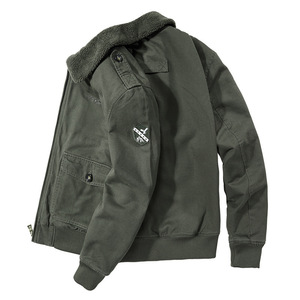 Vestes cargo en coton pour hommes Vestes en polaire doublées de sherpa d'hiver Veste de camionneur M-5XL - Product Image 3
