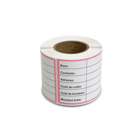 Autocollants personnalisés en papier adhésif résistant à l'eau, inscriptibles, à forte adhérence, étiquettes personnalisées 120x60mm, 250 pièces par rouleau