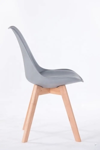 Luxury Fashionable Wood Legs Home Furniture Plastic Cushion Seat Kitchen Dining <b>Chairs</b> - Product Image 6