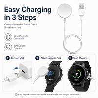 Vente en gros de chargeurs magnétiques USB pour montre connectée Fossil Gen 1 xDfind, longueur 1m