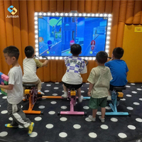 Bicicleta de Ejercicio Dinámica con Juegos Interactivos de Proyector de Video para Niños y Fitness