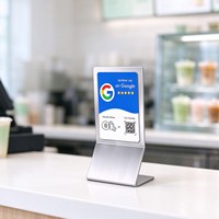 Carte intelligente NFC programmable en métal avec code QR intégré pour menu numérique de restaurant, affichage à accès rapide