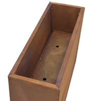 Pot de fleur en acier corten Design en métal classique enduit de poudre pour sol suspendu ou centre commercial pour bonsaï