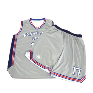 Benutzer definierte Großhandel Design Retro Sublimation Wende Basketball Kinder Unterhemden Westen Kit Set Shirt Männer Basketball Uniform Jersey