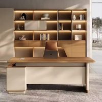 Mesa de Oficina Ejecutiva para CEO, Diseño de Mesa de Computadora, Mesa Ejecutiva Moderna en Forma de L