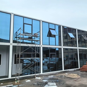 <span class=keywords><strong>Casa</strong></span> Contenedor Modular de 20 pies, Edificio Prefabricado de Dos Pisos para Oficinas con Muro Cortina de Vidrio - Product Image 6