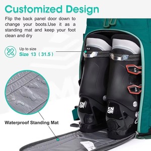 Sac à dos de voyage gratuit pour femme ou homme, sac à bottes de ski avec accessoires pour casque de ski/skis et snowboard, 50L - Product Image 4