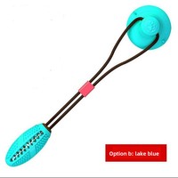 Jouet à mâcher pour chien TPR avec corde de traction et double ventouse pour jeux de tirette