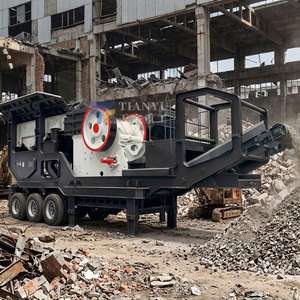 Station de concassage à mâchoires mobiles sur roues haute capacité pour le concassage primaire de roche, <span class=keywords><strong>calcaire</strong></span>, granit, minerai, déchets de construction et agrégats - Product Image 1