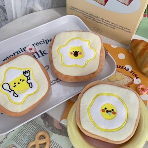 Mini Zipper Coin Purse Plush Bread Toast Keychain Student Wallets Cosmetic Bag Anime Key Bag Small Pouch Bread Wallet Key Chains