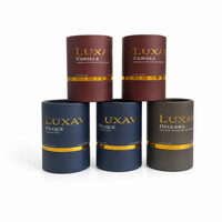 Tube en papier biodégradable écologique personnalisé pour l'emballage de flacons d'huiles essentielles et de parfums, conteneur rond en kraft