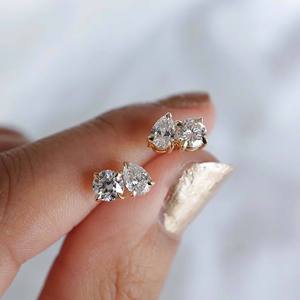 Boucles d'oreilles de luxe en diamant pour femmes, en argent sterling 925, bijoux fins brillants, pour un usage quotidien, cadeau d'anniversaire - Product Image 4