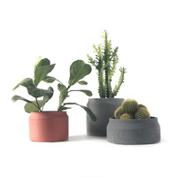 Pots à fleurs modernes minimalistes non revêtus, jardinières pour plantes succulentes, pot en béton personnalisé pour la décoration de la maison
