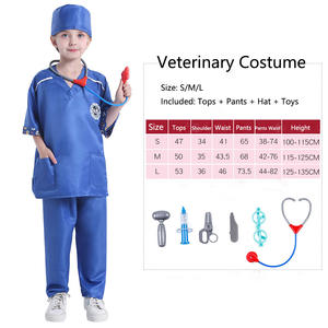 Ropa de día de carrera de jardín de infantes para niños Chefs Panaderos Escenario Drama Show Performance Niños Halloween Chef Pet Doctor Disfraz - Product Image 3