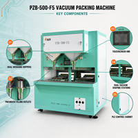 Machine d'emballage sous vide pour briques de riz, semi-automatique, chargement manuel des sacs, 1kg 5kg 10kg, formage bilatéral des sacs sous vide