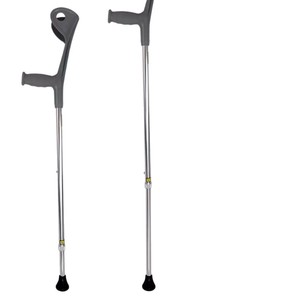Béquille coudée en acier inoxydable réglable 92-130 cm, légère, pour le soutien des blessures aux jambes - Product Image 2