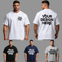 T-shirt à manches courtes pour homme, en coton à séchage rapide, coupe ample, grande taille, col rond, couleur unie, hauts de sport pour l'entraînement physique, les sports décontractés