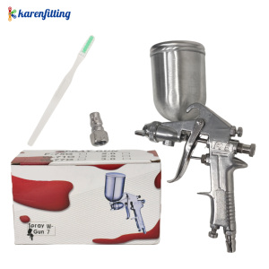 Pistolet de pulvérisation à gravité 400 ml avec buse de 1,5 mm, corps forgé argenté, finition anodisée, pour vernis de finition, avec accessoires - 001 - Product Image 4