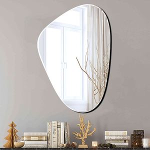 Miroir mural suspendu de grande taille, asymétrique, noir, de luxe, pour la décoration, long, pour le corps entier, Miroir Spiegel - Product Image 1