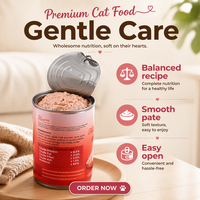 Nourriture humide pour chat en conserve, portable pour les voyages, 50 à 400 g, portion individuelle, sans additifs, nutritive, riche en viande, collation pour animaux de compagnie pour l'extérieur
