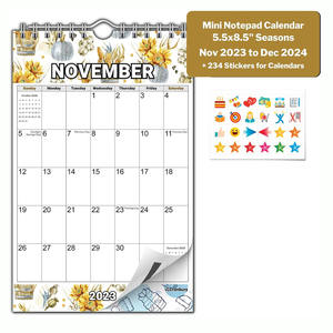 Calendriers personnalisés en papier inscriptible Petit <span class=keywords><strong>calendrier</strong></span> mural planificateur portable pour les entreprises - Product Image 4