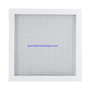 1200x600mm grille de retour d'air de feuille d'eggcrate grille de diffuseur d'air de plafond à noyau fixe cvc grille d'aération en aluminium