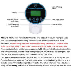 Mangeoire à poissons automatique Réservoir numérique Aquarium Réservoirs à poissons Accessoires Minuterie électrique Mangeoire avec affichage LED - Product Image 4