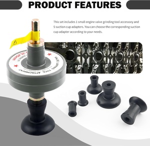 Kit de Herramientas para Lapidar Válvulas Multicolor con 5 Adaptadores de Ventosa, Diseño Duradero, RPM Máx. 1000-1250, Herramienta de Reparación y Mantenimiento - Product Image 4