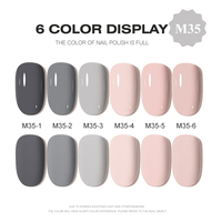 AILANUO Fournitures pour ongles en gros de Chine, Cartes de couleurs gratuites, Ensemble de vernis à ongles gel 6 couleurs, Conception OEM de votre propre marque, Vernis à ongles gel UV