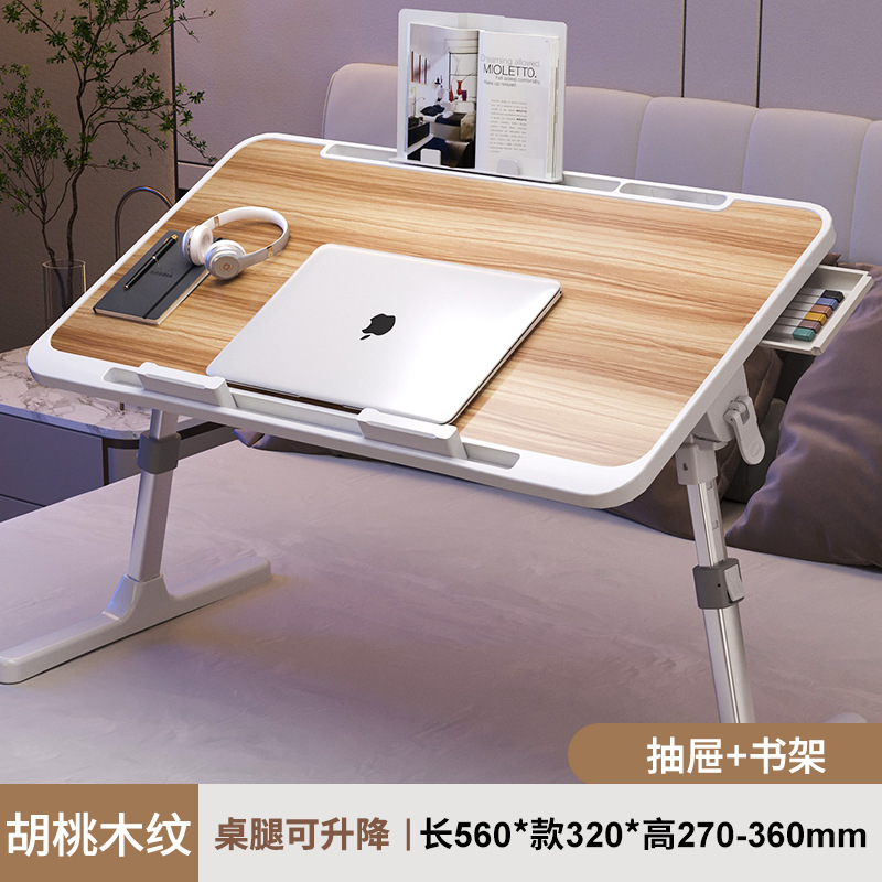 A5 [Walnut Wood] Bookshelf and Drawer. 56*32*26-36cm