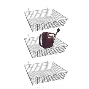 Chrome Metal Wall Grid Panel Display Basket Shelf Supermarket Display Racks - Product Image 5