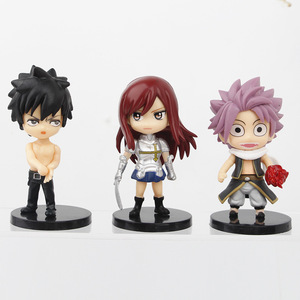 6 pièces/ensemble Q Style Mini Anime jouet fée éthérique Natsu <span class=keywords><strong>Dragneel</strong></span> modèle ornement PVC figurine - Product Image 2